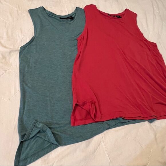 Adrienne Vittadini Bundle of 2 Red and Blue Tank Tops Women's XL - Picture 8 of 12